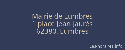 Mairie de Lumbres