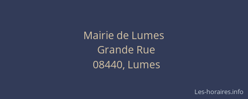Mairie de Lumes