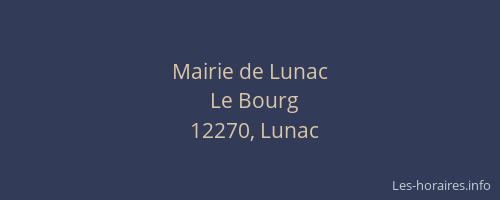 Mairie de Lunac