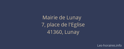Mairie de Lunay