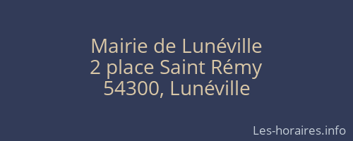 Mairie de Lunéville