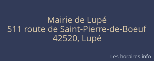 Mairie de Lupé