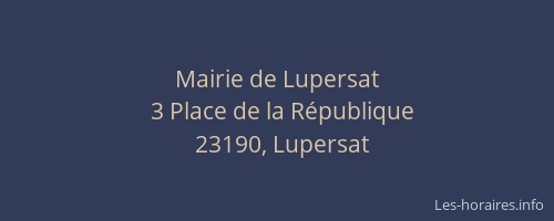 Mairie de Lupersat
