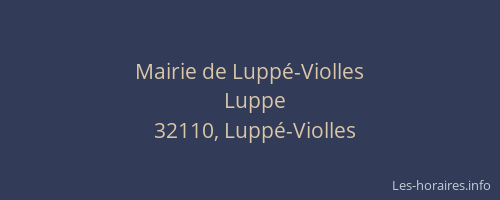 Mairie de Lupp&eacute;-Violles