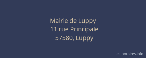 Mairie de Luppy