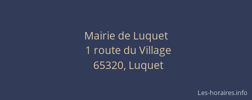 Mairie de Luquet