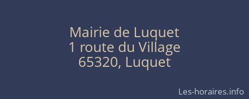 Mairie de Luquet
