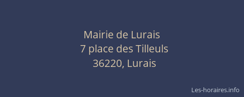 Mairie de Lurais