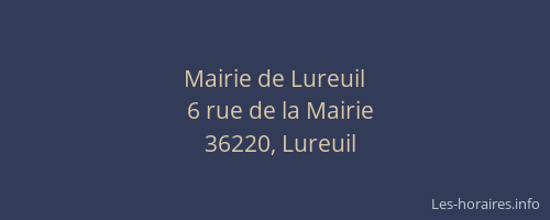 Mairie de Lureuil