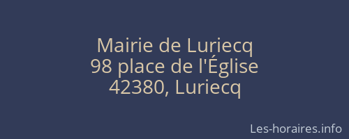 Mairie de Luriecq