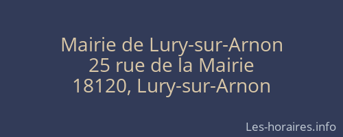 Mairie de Lury-sur-Arnon