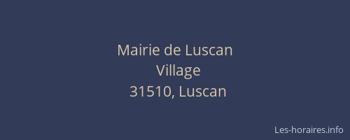 Mairie de Luscan