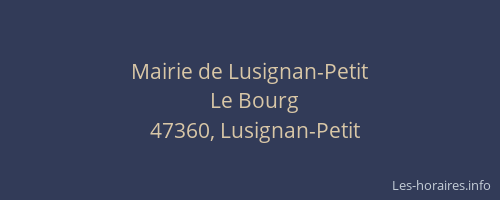 Mairie de Lusignan-Petit