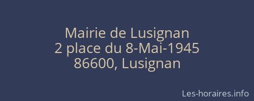 Mairie de Lusignan