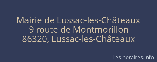 Mairie de Lussac-les-Châteaux