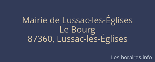 Mairie de Lussac-les-Églises