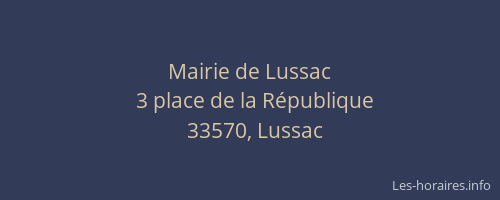 Mairie de Lussac