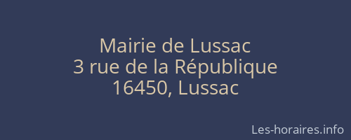 Mairie de Lussac