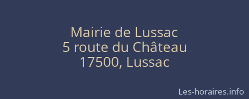 Mairie de Lussac