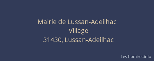 Mairie de Lussan-Adeilhac