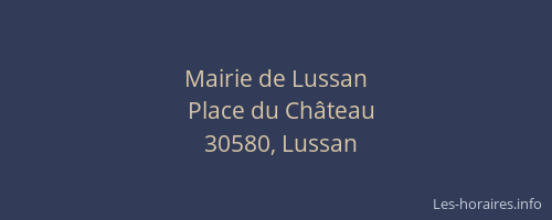Mairie de Lussan