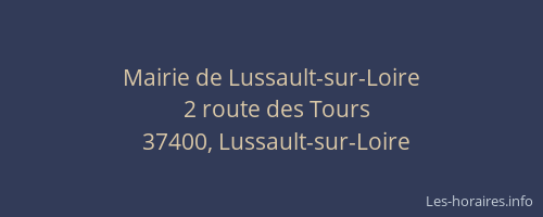 Mairie de Lussault-sur-Loire