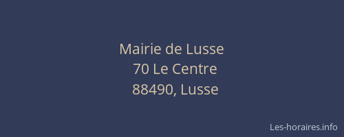 Mairie de Lusse