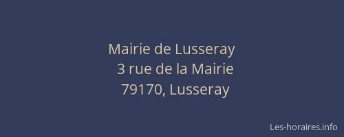 Mairie de Lusseray