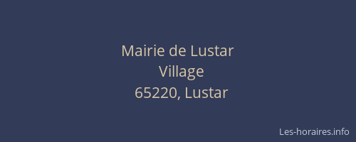 Mairie de Lustar