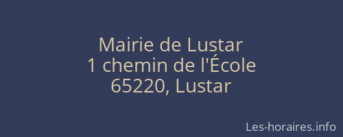 Mairie de Lustar