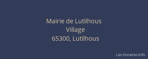 Mairie de Lutilhous