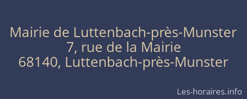 Mairie de Luttenbach-près-Munster