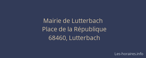 Mairie de Lutterbach