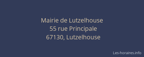 Mairie de Lutzelhouse