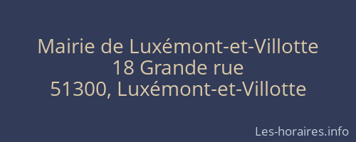 Mairie de Luxémont-et-Villotte