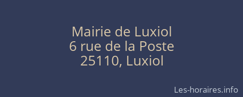 Mairie de Luxiol