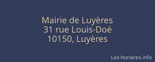 Mairie de Luyères