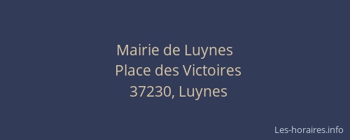 Mairie de Luynes