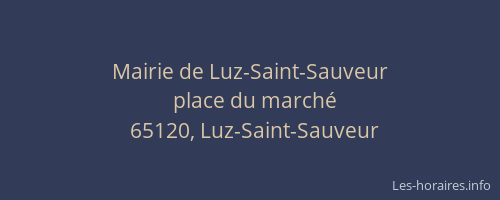 Mairie de Luz-Saint-Sauveur