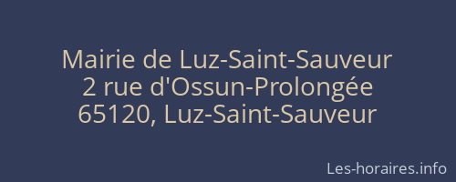 Mairie de Luz-Saint-Sauveur