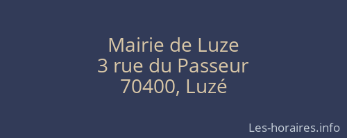 Mairie de Luze