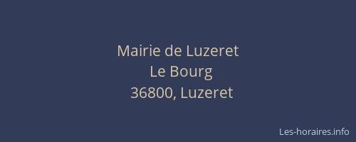 Mairie de Luzeret
