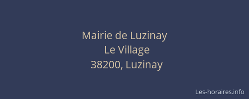 Mairie de Luzinay