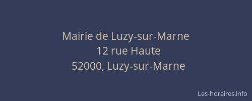 Mairie de Luzy-sur-Marne