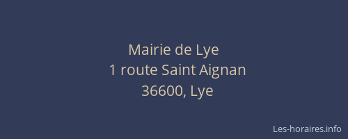 Mairie de Lye