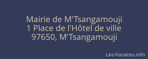 Mairie de M'Tsangamouji