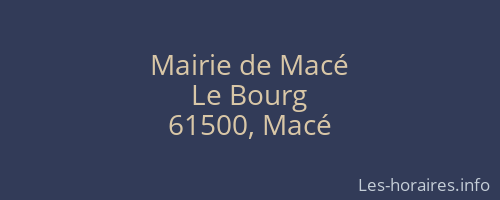 Mairie de Macé