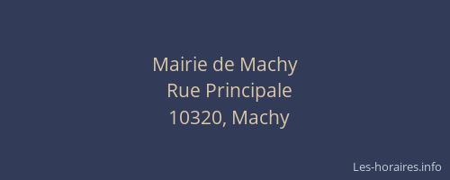 Mairie de Machy
