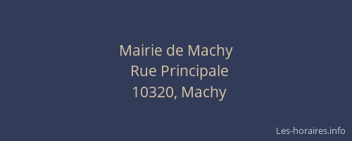 Mairie de Machy