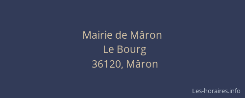 Mairie de M&acirc;ron